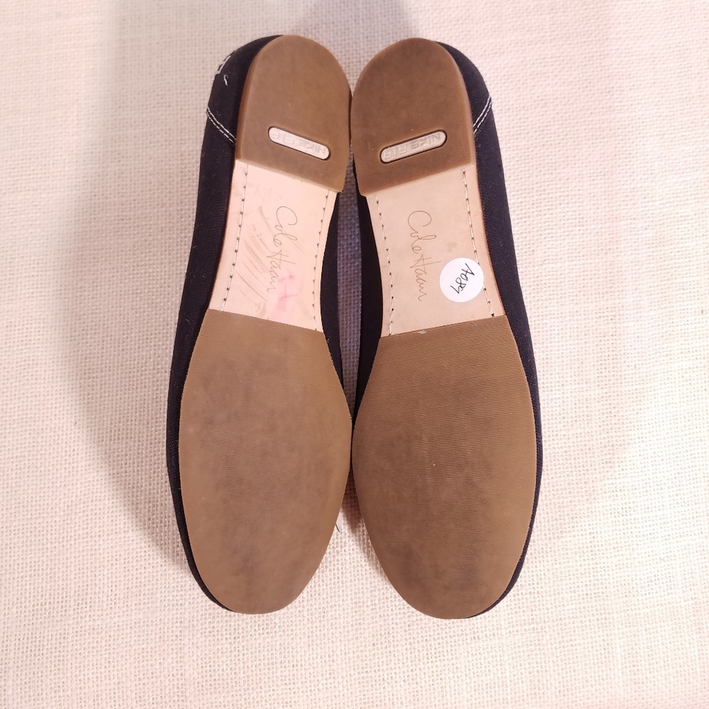 Cole Haan Navy Canvas Boat Shoe Ballet Flats - Picture 7 of 8